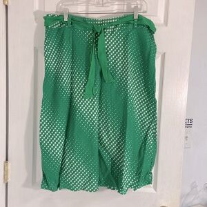 Vintage Sherry Taylor Skirt Green Dot
